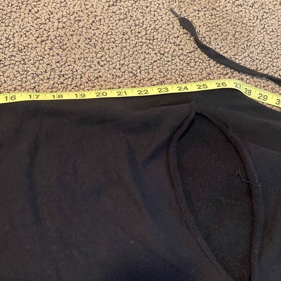 Bundle of 2 Wide Leg Distressed Black & Gray Sweatpants One Size in EUC - Picture 9 of 10